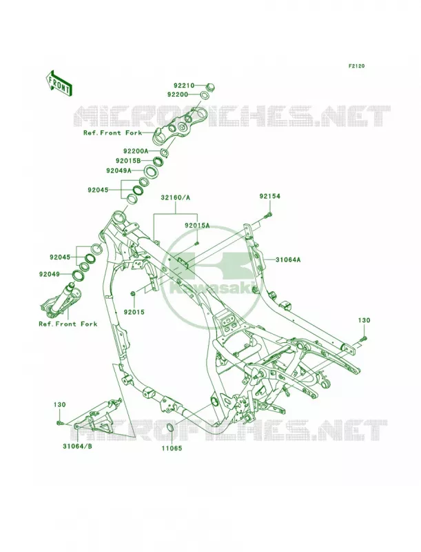 Frame Kawasaki MOTOS 1700 2011 Vulcan 1700 Classic  VN1700EBF