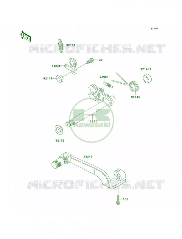 Gear Change Mechanism Kawasaki MOTOS 200 2006 KDX200  KDX200H6F
