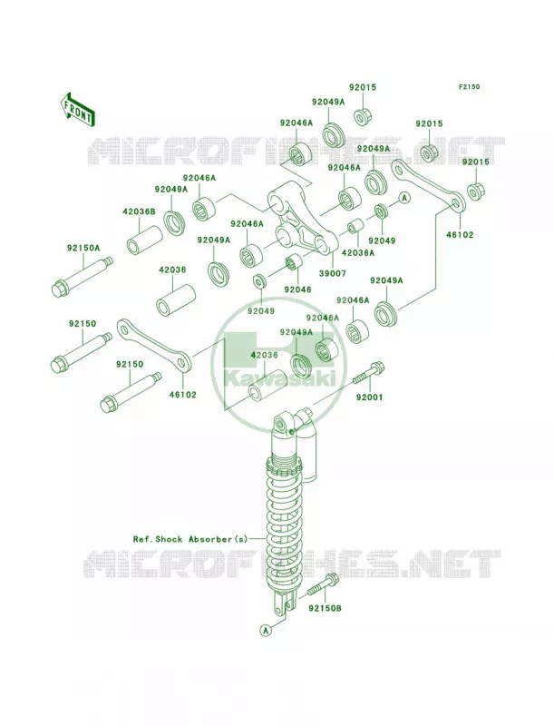 Rear Suspension Kawasaki MOTOS 200 2006 KDX200  KDX200H6F