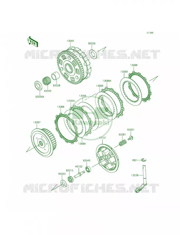 Clutch Kawasaki MOTOS 900 2011 Vulcan 900 Classic LT  VN900DBF