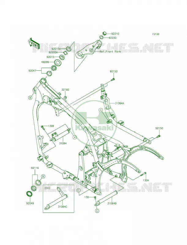 Frame Kawasaki MOTOS 900 2011 Vulcan 900 Classic LT  VN900DBF