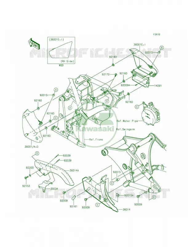Side CoversChain Cover Kawasaki MOTOS 900 2011 Vulcan 900 Classic LT  VN900DBF