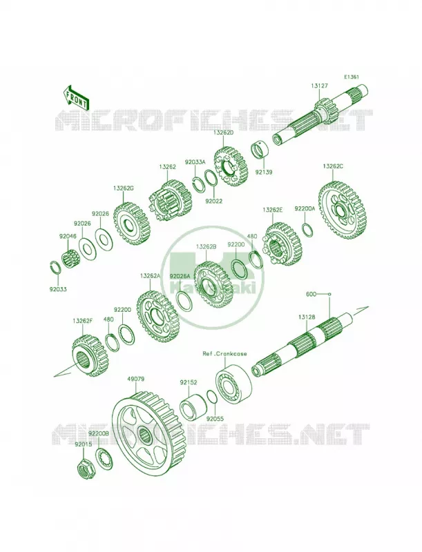 Transmission Kawasaki MOTOS 900 2011 Vulcan 900 Classic LT  VN900DBF