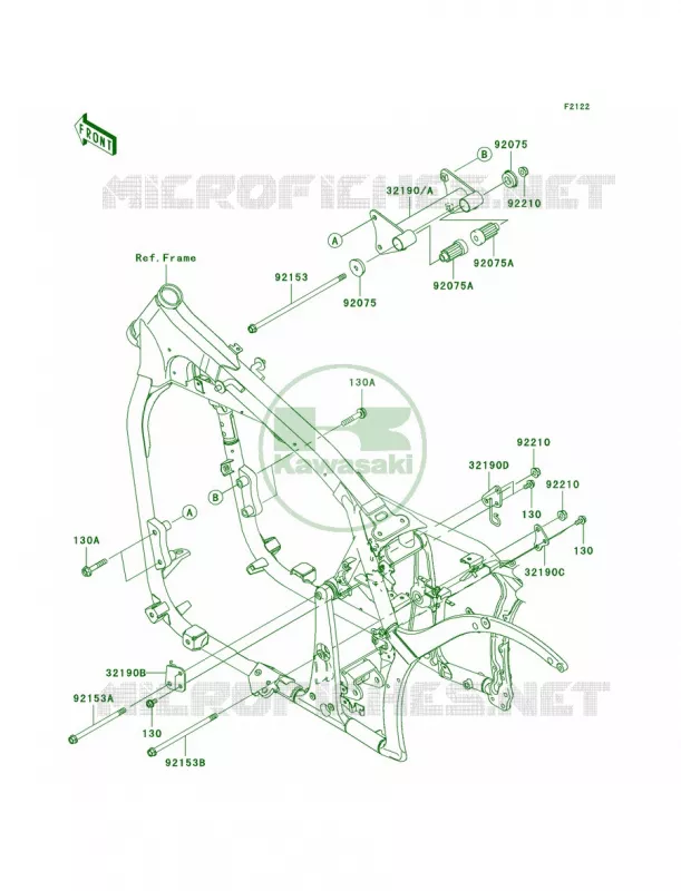 Engine Mount Kawasaki MOTOS 900 2011 Vulcan 900 Custom  VN900CBF