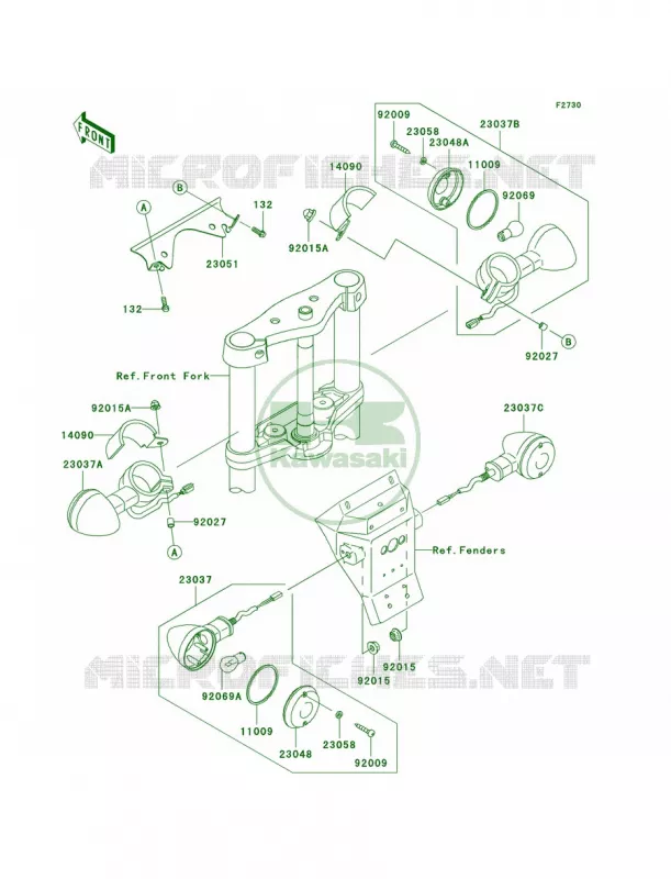 Turn Signals Kawasaki MOTOS 900 2011 Vulcan 900 Custom  VN900CBF