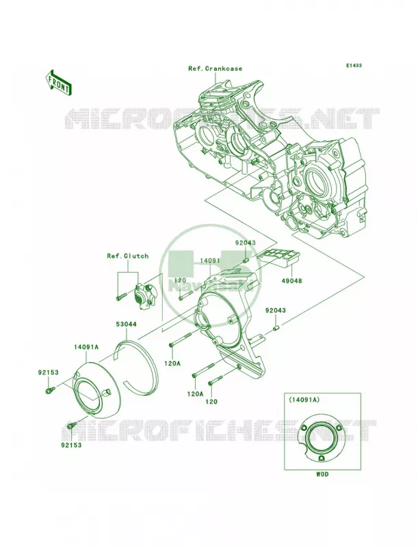 Chain Cover Kawasaki MOTOS 1700 2010 Vulcan 1700 Classic LT  VN1700GAF