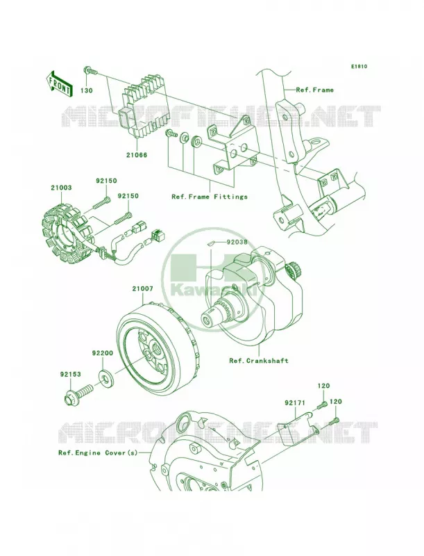 Generator Kawasaki MOTOS 900 2010 Vulcan 900 Classic  VN900BAF