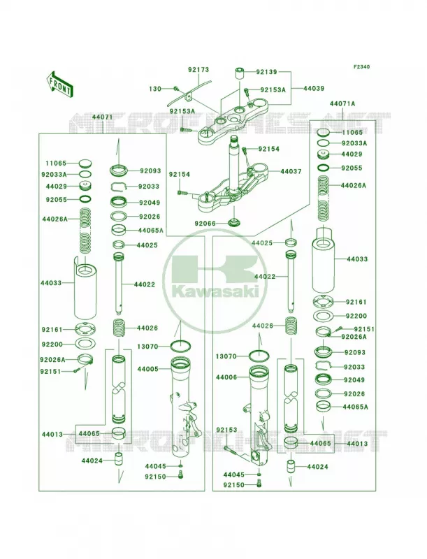 Front Fork Kawasaki MOTOS 1700 2010 Vulcan 1700 Voyager ABS  VN1700BAF