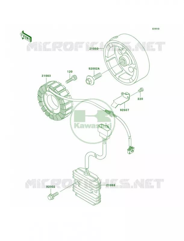 Generator Kawasaki MOTOS 500 2009 Vulcan 500 LTD  EN500C9F
