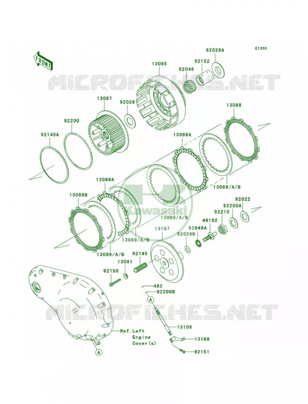 Clutch Kawasaki MOTOS 2000 2009 Vulcan 2000  VN2000G9F