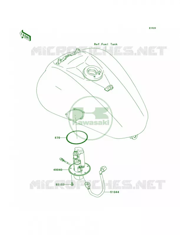 Fuel Pump Kawasaki MOTOS 2000 2009 Vulcan 2000  VN2000G9F