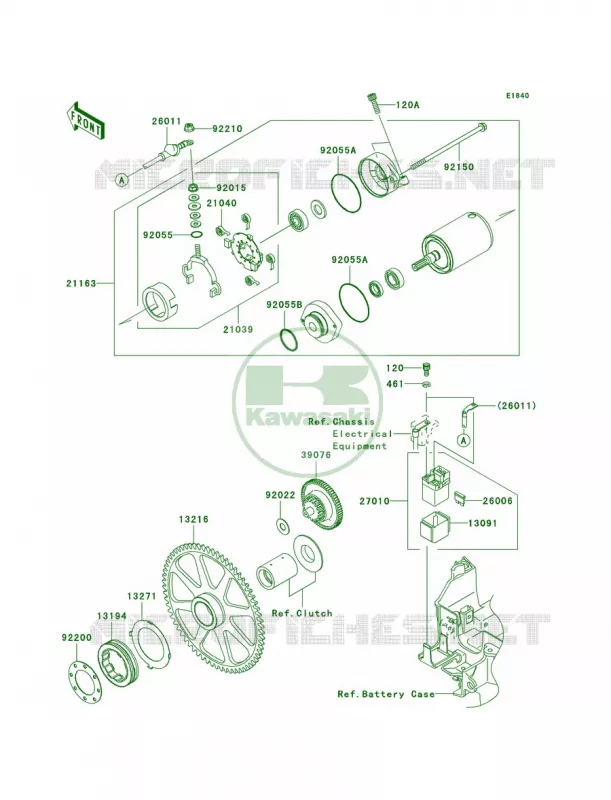 Starter Motor Kawasaki MOTOS 2000 2009 Vulcan 2000  VN2000G9F