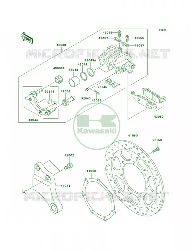 Rear Brake Kawasaki MOTOS 2000 2009 Vulcan 2000 Classic LT  VN2000J9F