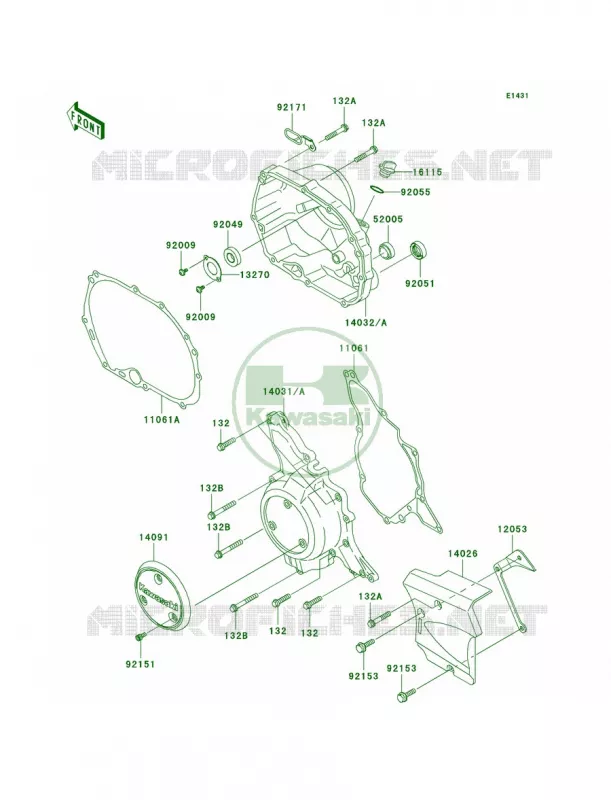 Engine Covers Kawasaki MOTOS 110 2006 KLX110  KLX110A6F