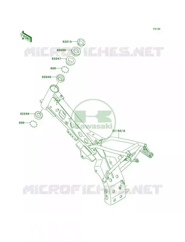 Frame Kawasaki MOTOS 110 2006 KLX110  KLX110A6F