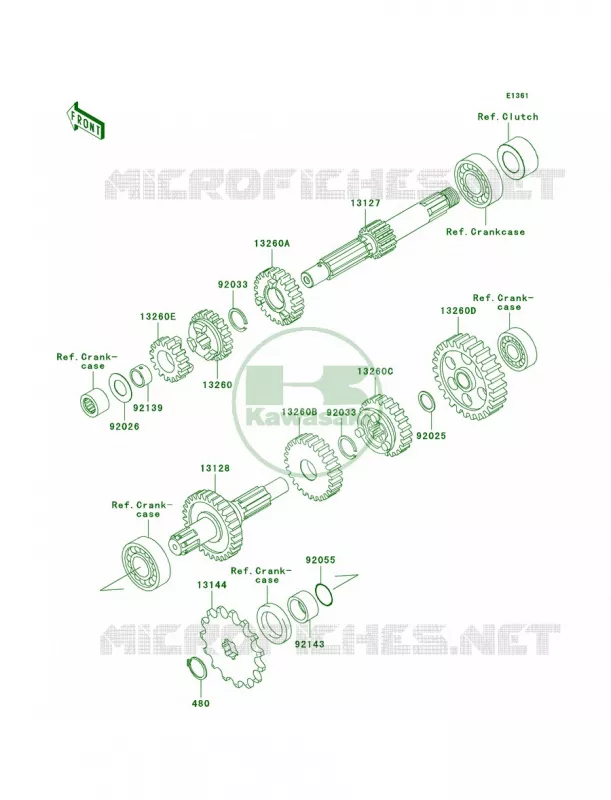 Transmission Kawasaki MOTOS 110 2006 KLX110  KLX110A6F