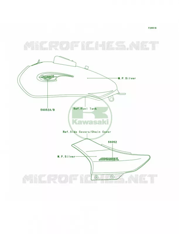 DecalsM.P.SilverA9F Kawasaki MOTOS 125 2009 ELIMINATOR 125  BN125A9F