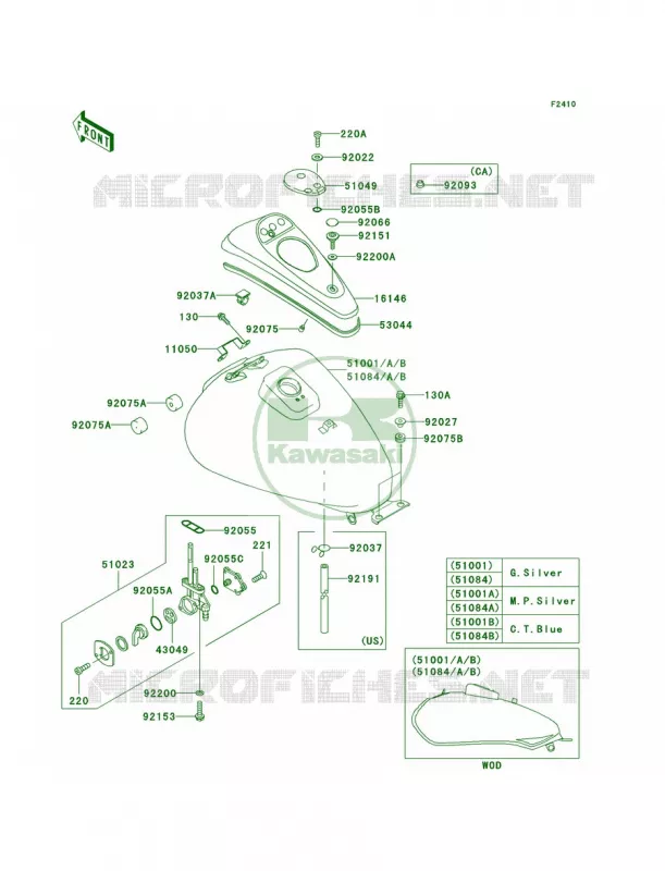 Fuel Tank Kawasaki MOTOS 125 2009 ELIMINATOR 125  BN125A9F