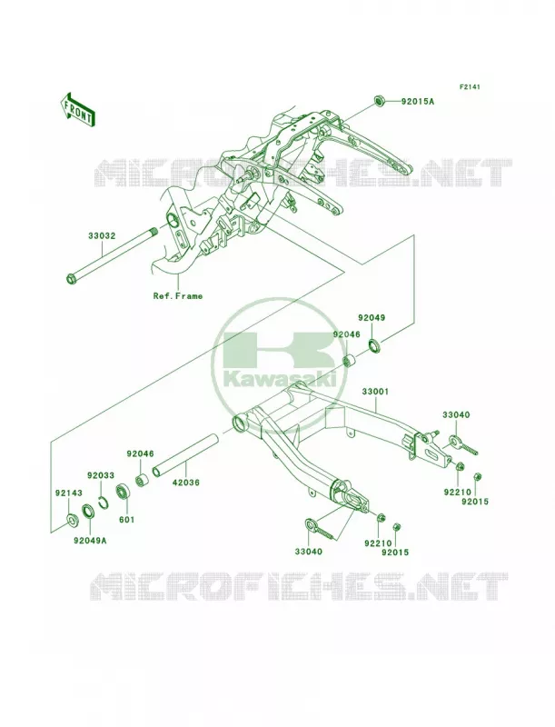 Swingarm Kawasaki MOTOS 1700 2009 Vulcan 1700 Nomad  VN1700C9F