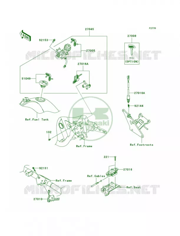 Ignition SwitchLocksReflectors Kawasaki MOTOS 1700 2009 Vulcan 1700 Classic  VN1700E9F