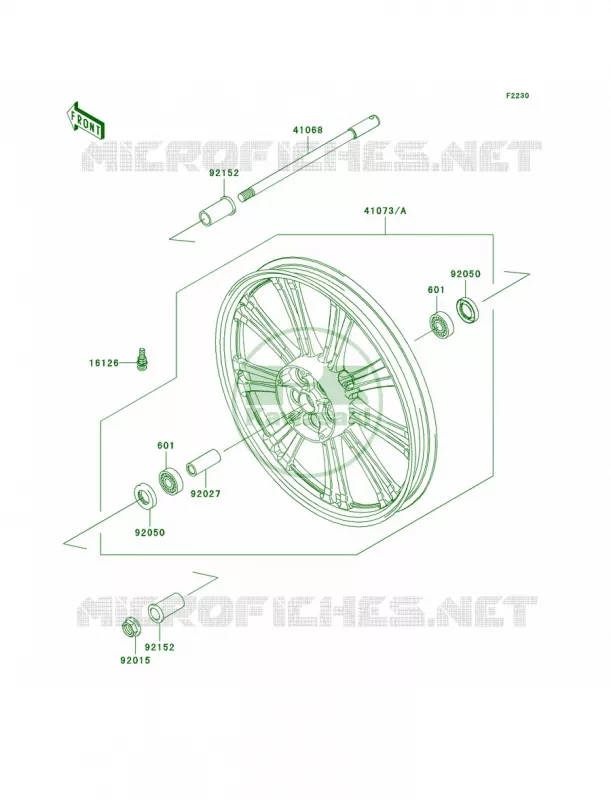 Front Wheel Kawasaki MOTOS 900 2009 Vulcan 900 Custom   VN900C9FA