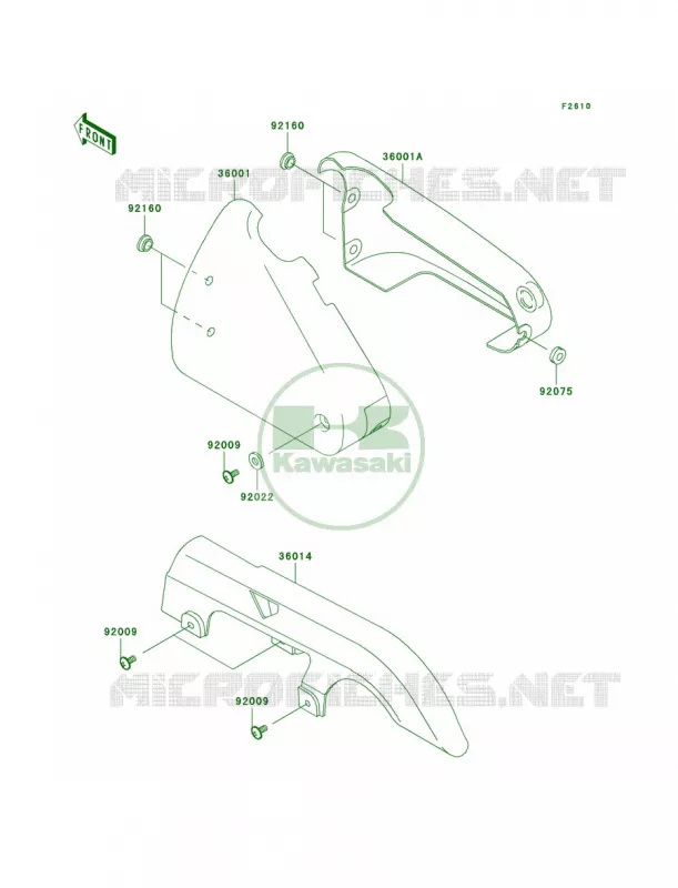 Side CoversChain Cover Kawasaki MOTOS 500 2008 Vulcan 500 LTD  EN500C8F