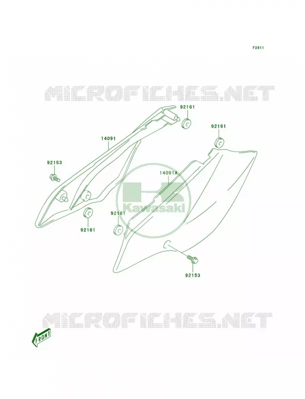 Side Covers Kawasaki MOTOS 125 2006 KLX125  KLX125A6F