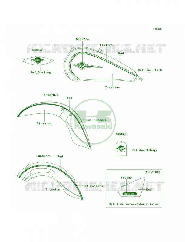 DecalsRedTitaniumD7F Kawasaki MOTOS 900 2008 Vulcan 900 Classic LT  VN900D8F