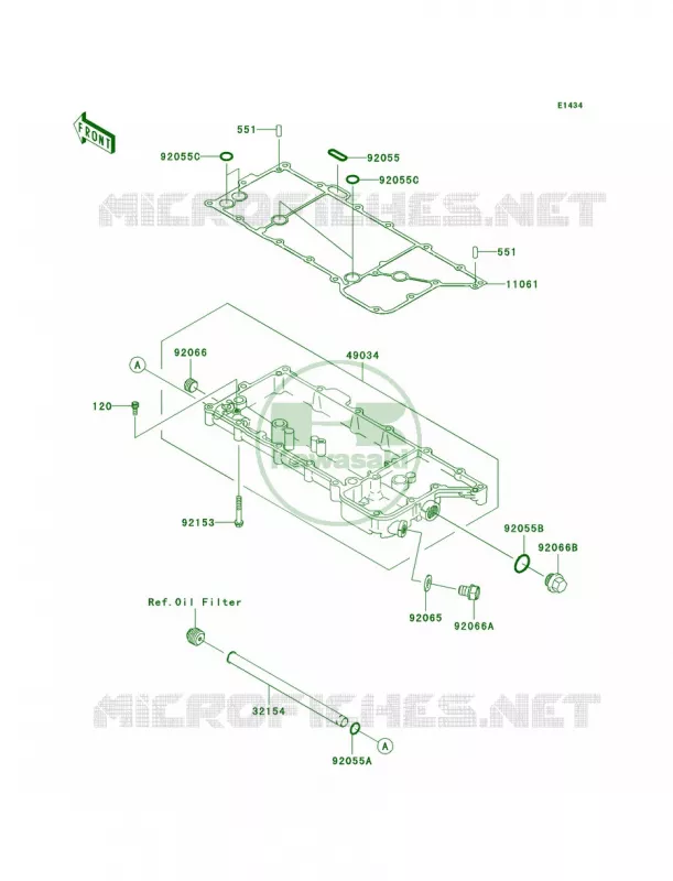 Oil Pan Kawasaki MOTOS 2000 2008 Vulcan 2000  VN2000G8F