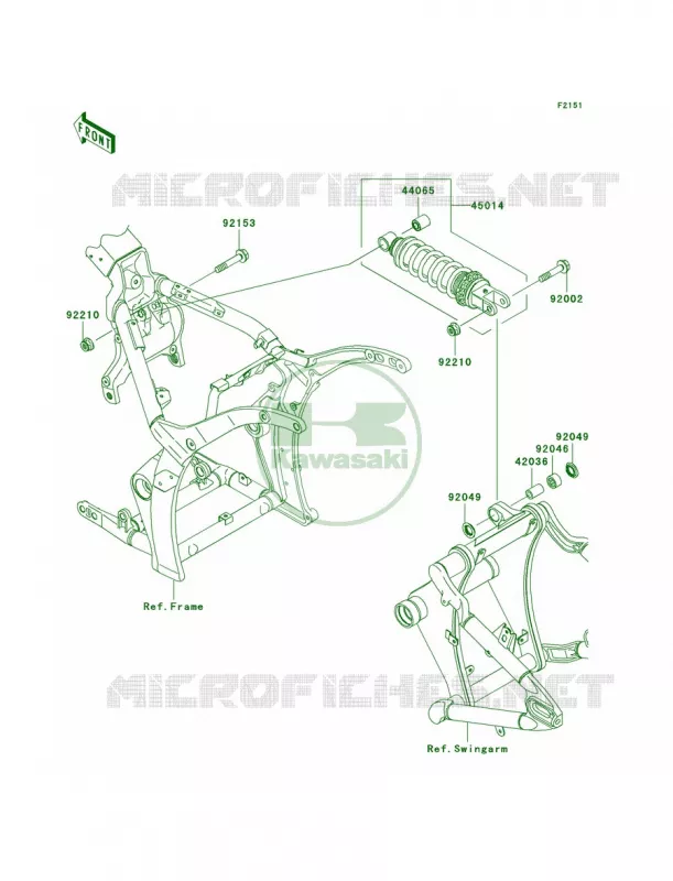 SuspensionShock Absorber Kawasaki MOTOS 2000 2008 Vulcan 2000 Classic LT  VN2000J8F