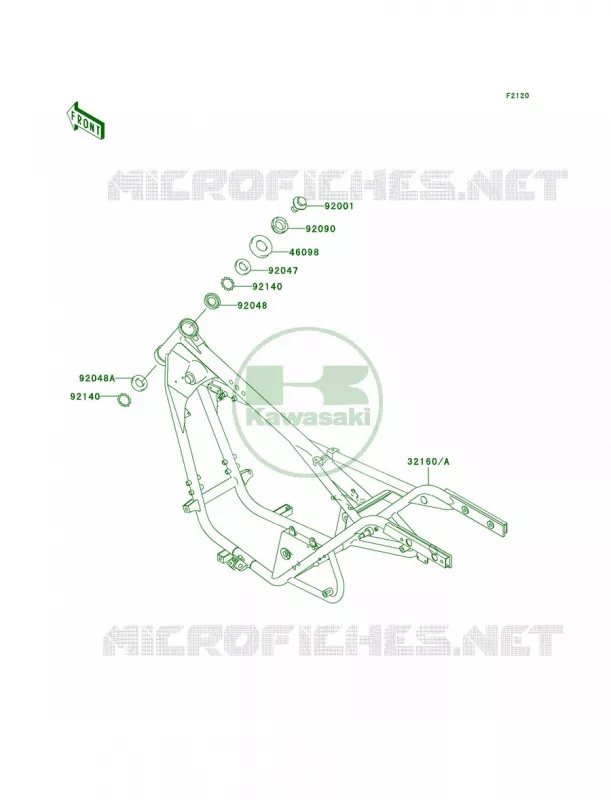 Frame Kawasaki MOTOS 125 2007 Eliminator 125  BN125A7F