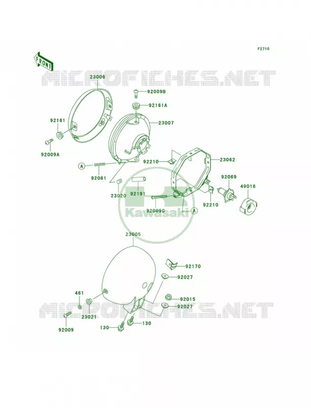 Headlights Kawasaki MOTOS 125 2007 Eliminator 125  BN125A7F