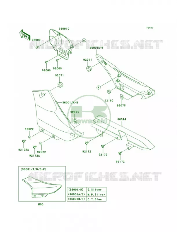 Side CoversChain Cover Kawasaki MOTOS 125 2007 Eliminator 125  BN125A7F