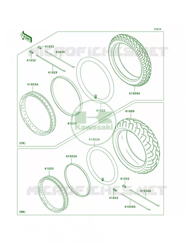 Tires Kawasaki MOTOS 125 2007 Eliminator 125  BN125A7F