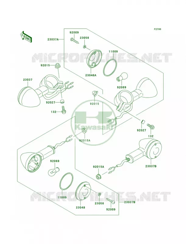 Turn Signals Kawasaki MOTOS 125 2007 Eliminator 125  BN125A7F