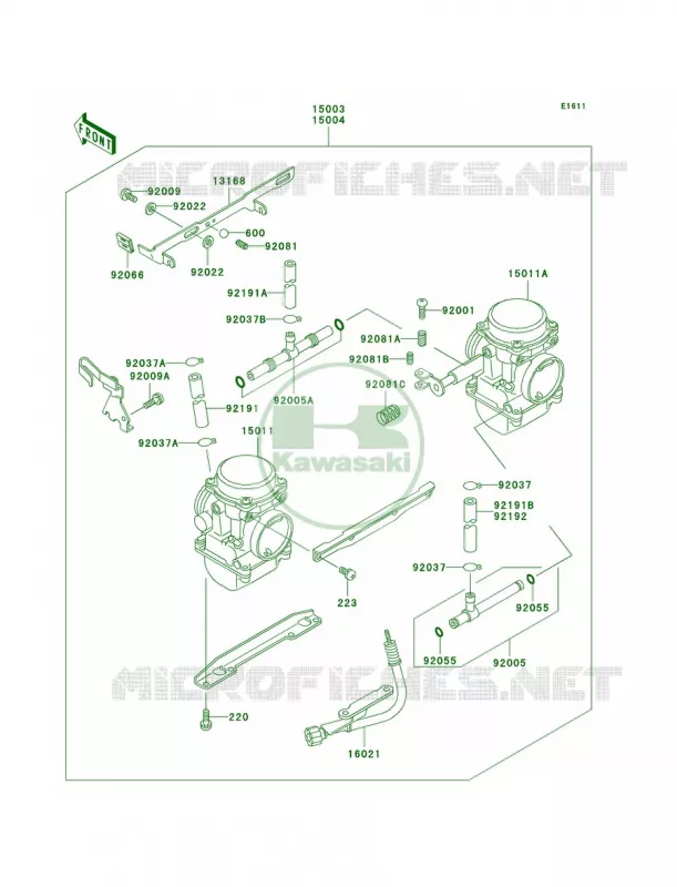 Carburetor Kawasaki MOTOS 500 2007 Vulcan 500 LTD  EN500C7F
