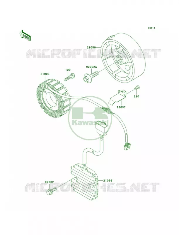 Generator Kawasaki MOTOS 500 2007 Vulcan 500 LTD  EN500C7F