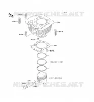 CYLINDRE/PISTON pour Kawasaki KEF300
