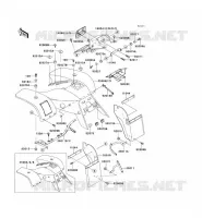 GARDE BOUE AVANT pour Kawasaki KEF300