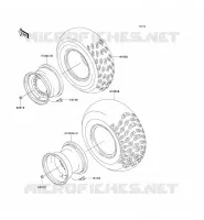 ROUE/PNEUS pour Kawasaki KEF300