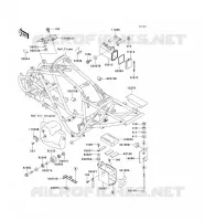 SUPPORT BATTERIE pour Kawasaki KEF300