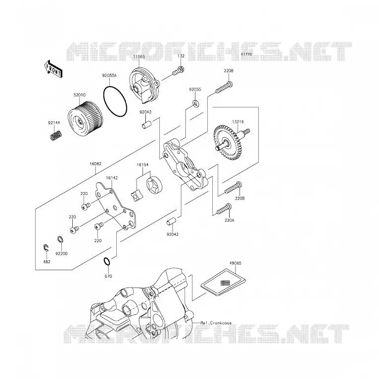 POMPE A HUILE Kawasaki MOTOS 250 2015 Z250SL ABS  BR250FFS