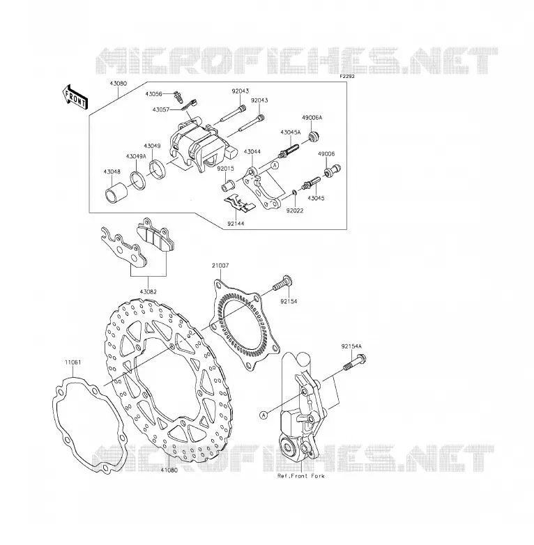 FREIN AVANT Kawasaki MOTOS 250 2015 Z250SL ABS  BR250FFS