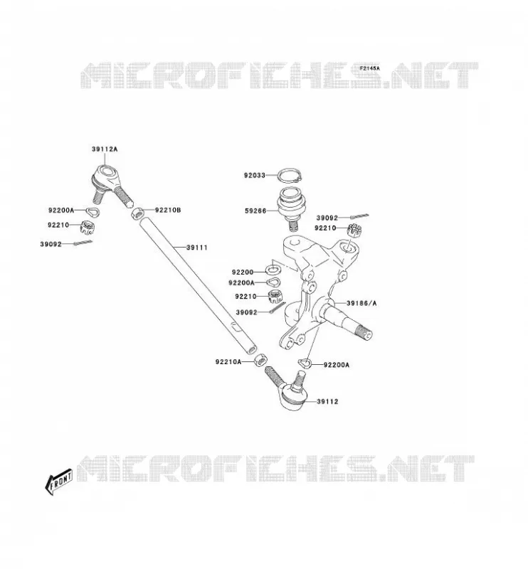 BRAS ARTICULE Kawasaki QUAD 400 2005 KFX400  KSF400-A3