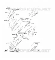 GARDE BOUE AVANT pour Kawasaki KFX400