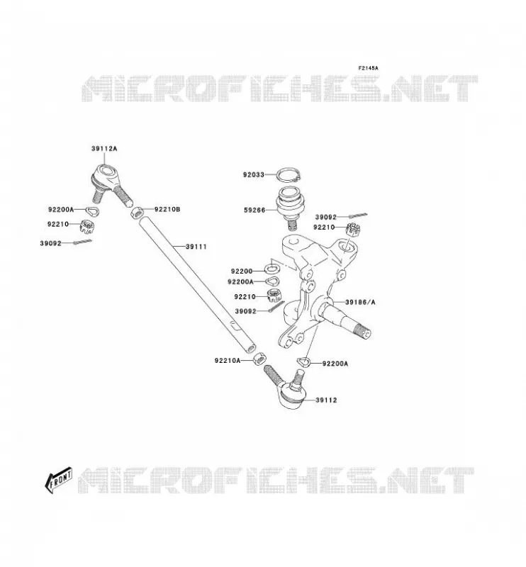 BRAS ARTICULE Kawasaki QUAD 400 2005 KFX400  KSF400-A3