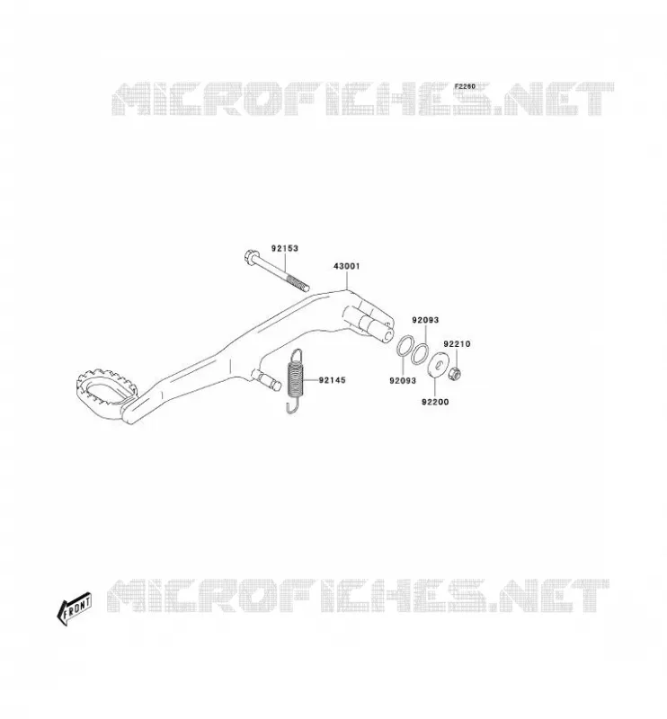 PEDALE DE FREIN Kawasaki QUAD 400 2005 KFX400  KSF400-A3