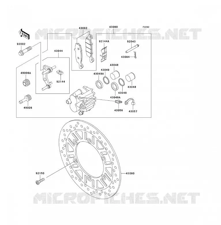 FREIN AVANT Kawasaki MOTOS 500 2004 ER-5  ER500-C4P