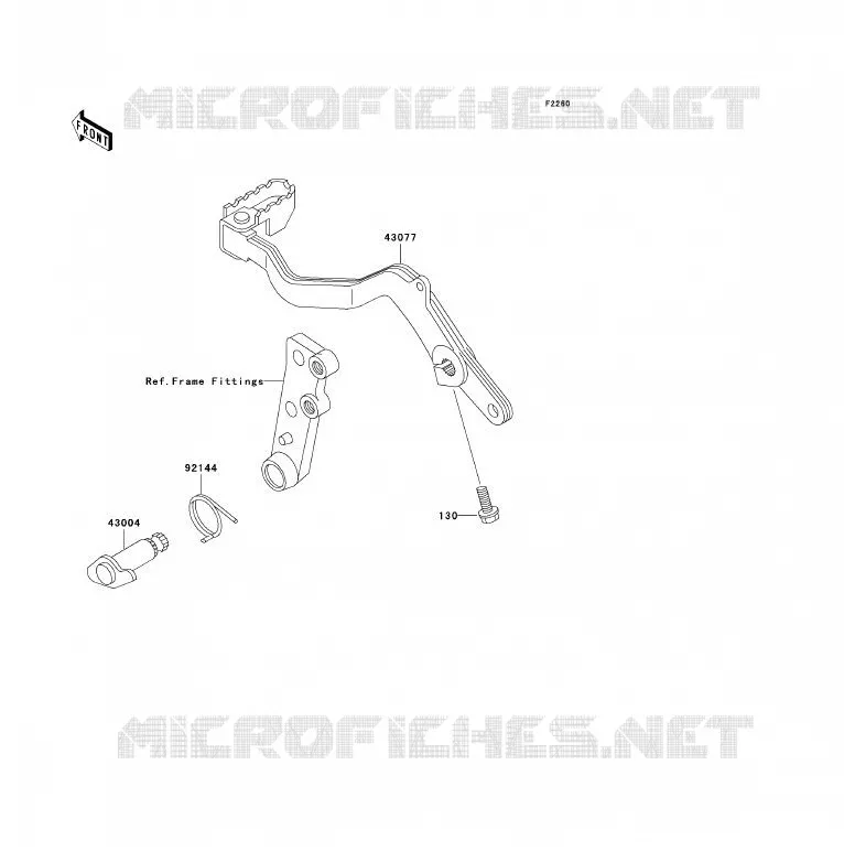 PEDALE DE FREIN Kawasaki MOTOS 650 2002 KLR650  KL650-A16
