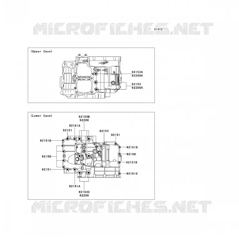 BOULON CARTER MOTEUR Kawasaki MOTOS 650 2012 VERSYS 650 ABS  KLE650DCFW